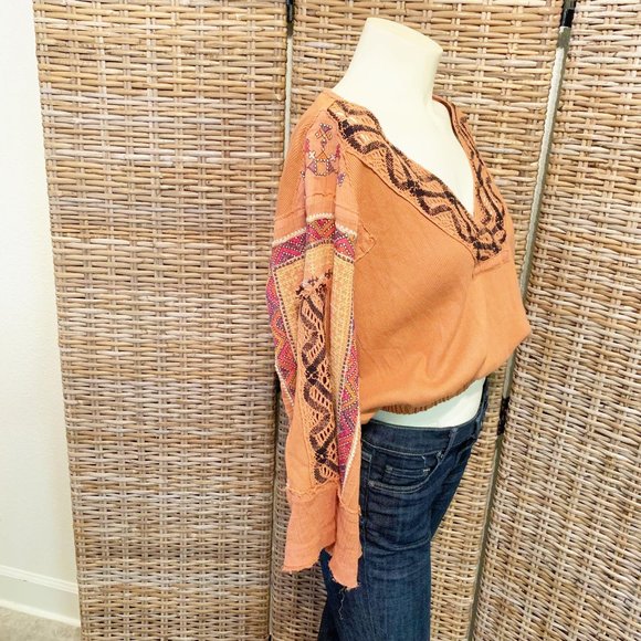 Free People Cross Country Sienna Bell Sleeve Top Small - Picture 7 of 12